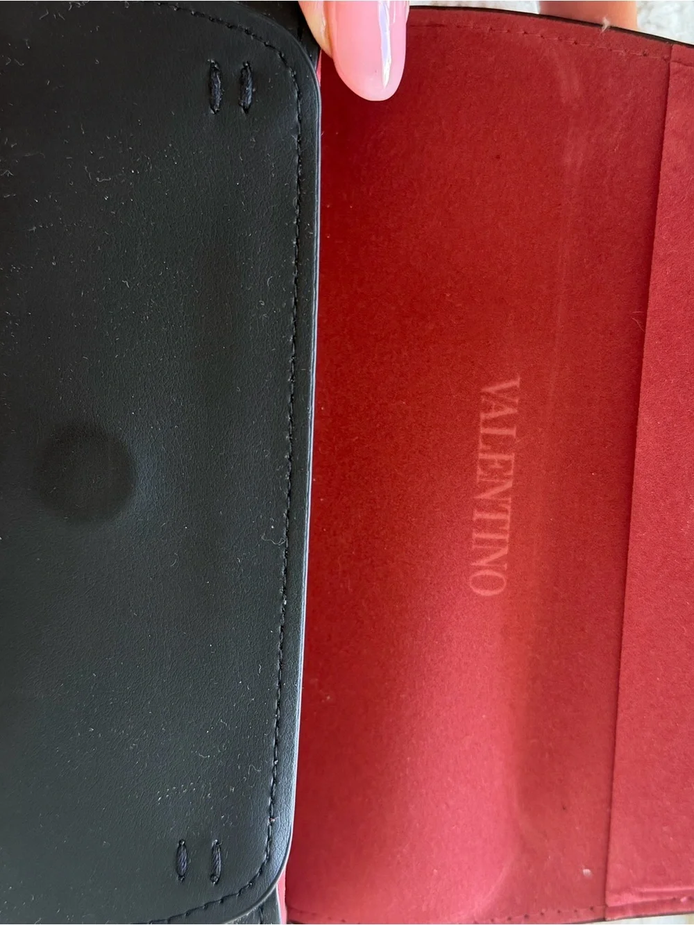 Valentino Black Sunglasses Case with Clear Frame Sunglasses